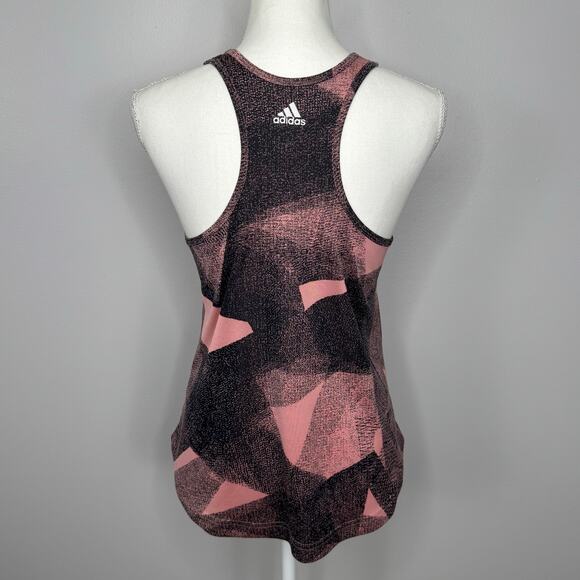 Adidas Climalite Racerback Tank Top Women Small Pink Black Athletic Activewear - Picture 6 of 11